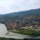 View of the confluence of the rivers and the Historical Monuments of Mtskheta from the Jvari Monastery